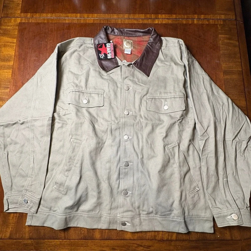 Vintage Marlboro Gear Ranch Canvas Jacket Leather Collar XXL NWT
